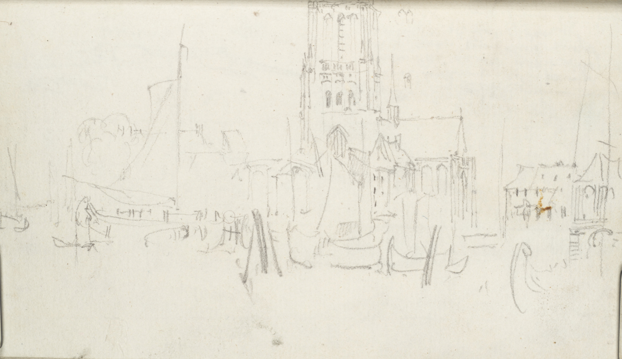 Grote kerk vanaf de Bomkade