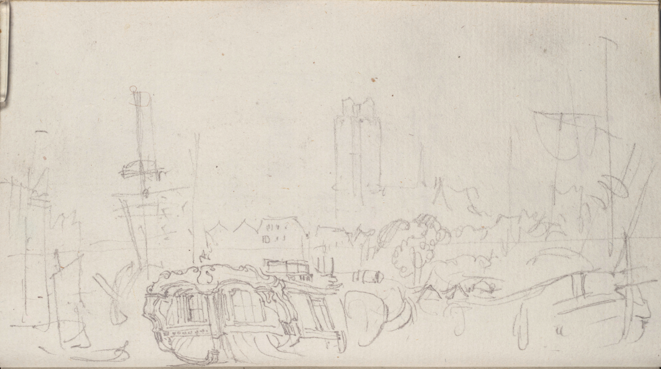 Kalkhaven met Statenjacht