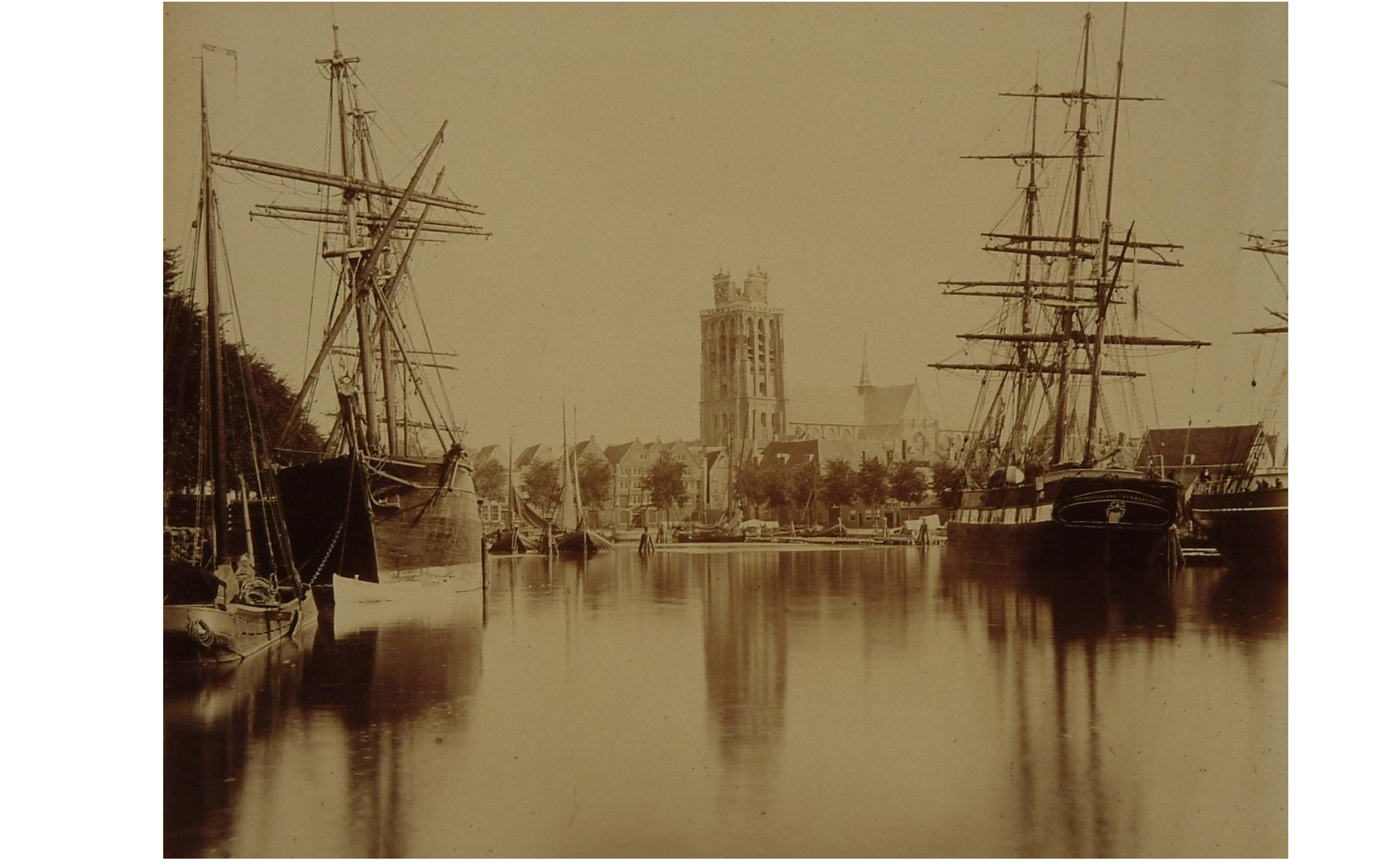 Twee schetsen met de Kalkhaven te Dordrecht