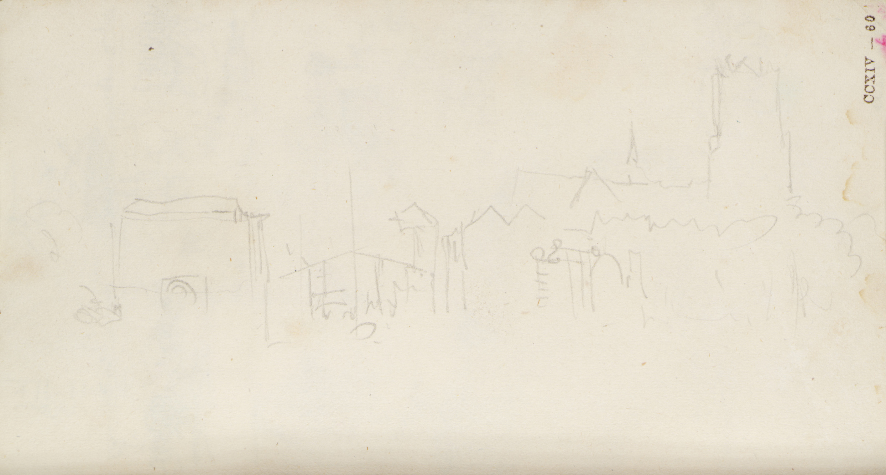 Dordrecht vanaf de rivierzijde met links de Blauwpoort